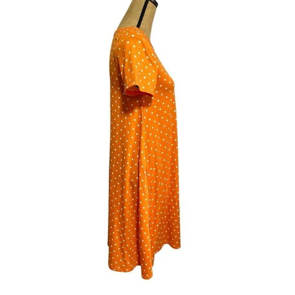 LulaRoe‎ Jessie Swing Dress Size XS Orange Polka Dot Side Pockets New Comfort - Picture 4 of 10